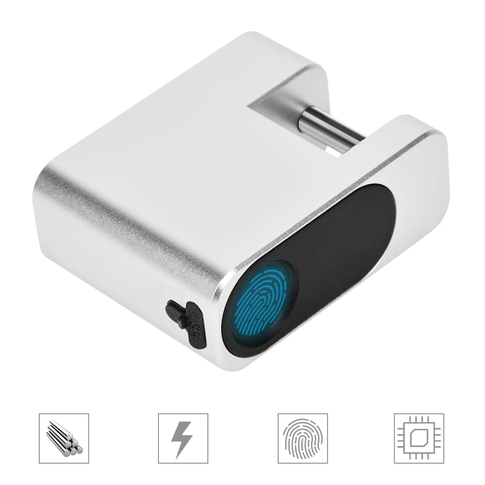 

XB30 Aluminum Alloy 20 Fingerprints Finger Print Luggage Bag Lock with English Manual Low Power Consumption