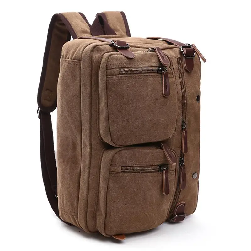 

3 in 1 Multifunctional Unisex Backpack Bagpack Retro Canvas Laptop Backpacks For Women Men Travel Daypack Shoulder Bag
