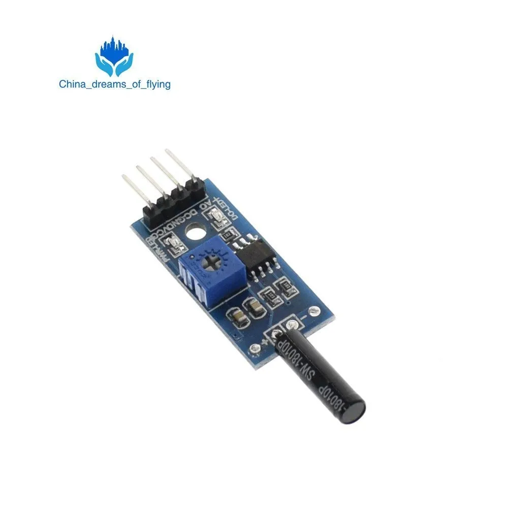 

TZT Vibration Sensor Module Normally Opened Type SW18010P Vibration switch alarm sensor module for Arduino