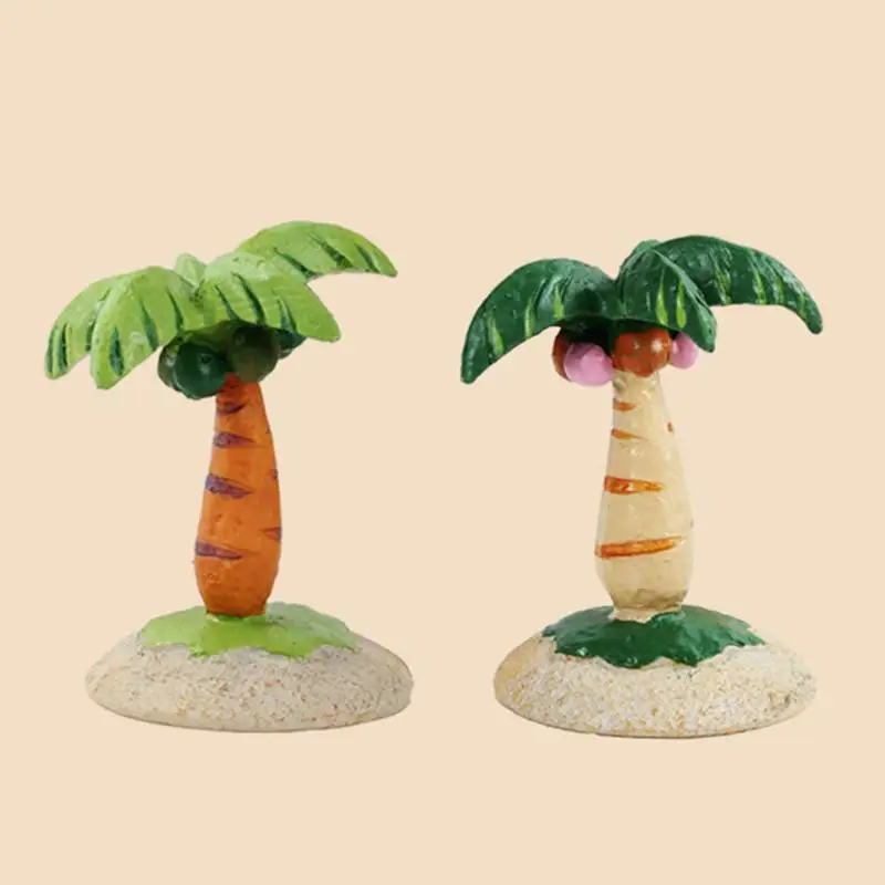 Mini Simulated Resin Coconut Tree Bio small Toy Small Decoration Toy