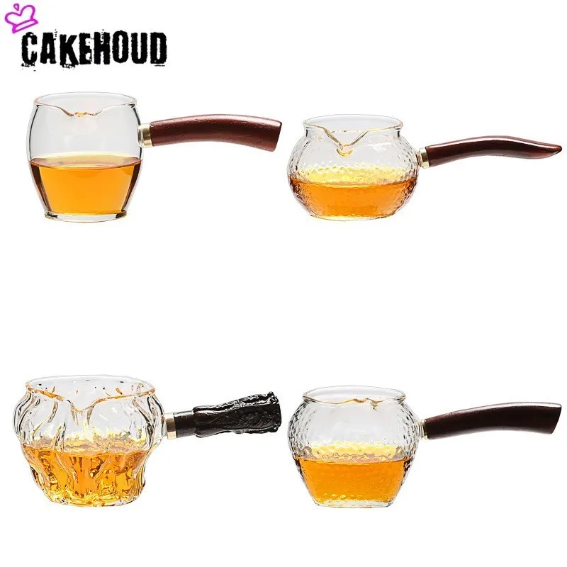 CAKEHOUD Kung Fu Tea Set Borosilicate Glass Teapot Office Tea Set Durable Coffee Pot Wooden Handle Glass Teapot Mini Glass Pot CAKEHOUD Kung Fu Tea Set Borosilicate Glass Teapot Office Tea Set Durable Coffee Pot Wooden Handle Glass Teapot Mini Glass Pot