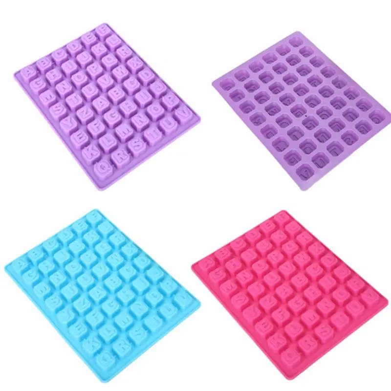 

48 Letters Baking Mould Silicone Cake Mold Non Toxic Ice Chocolate Mousse Jellies Biscuits DIY Tool Baking Accessory Molds
