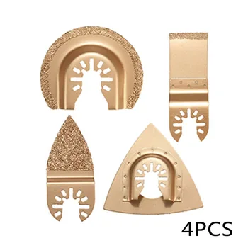 

4 Pcs Diamond Carbide Multi Function Oscillating Tool Grinding Saw Blades For Ceramic Porcelin Tile Metal Cutting Tool