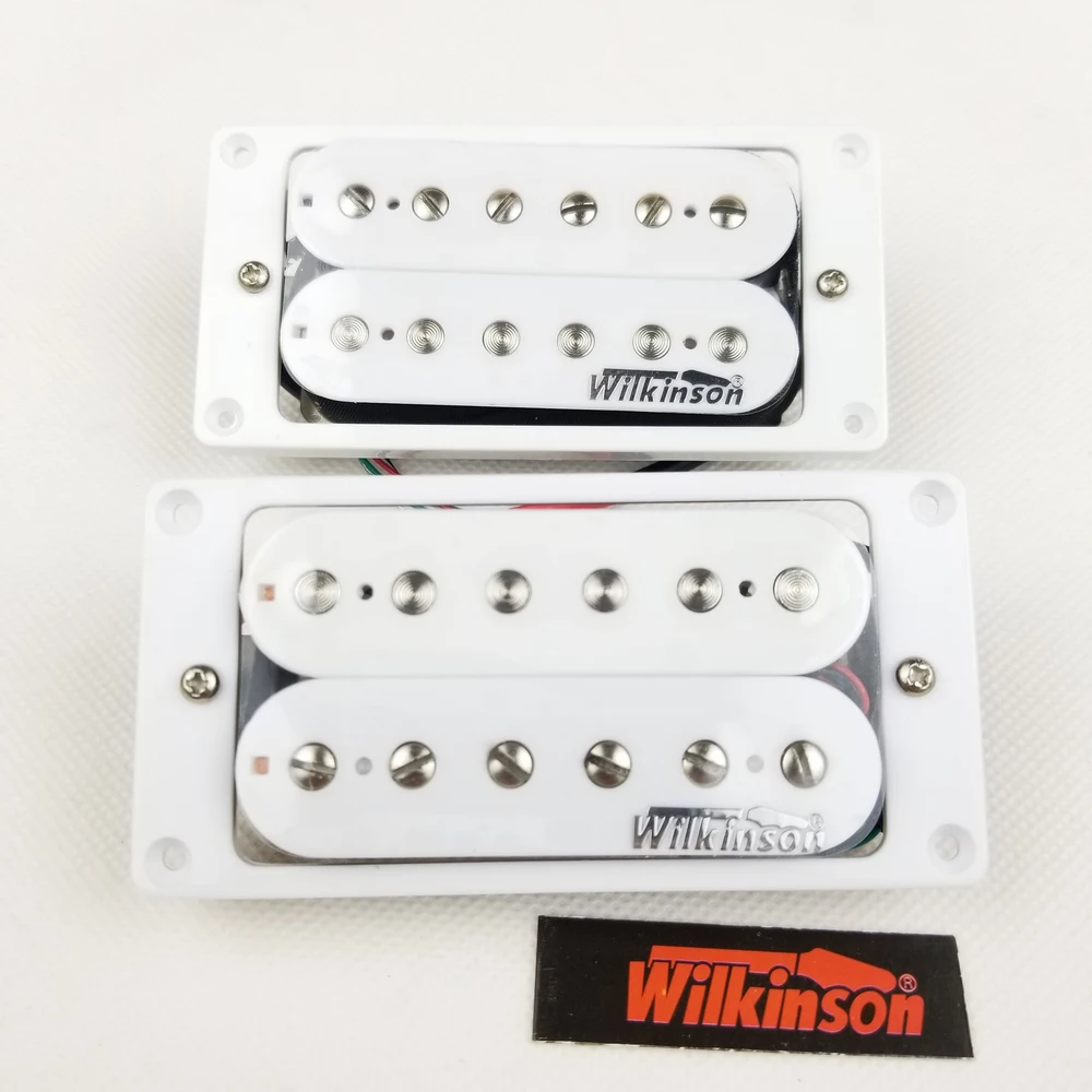Nuovo Wilkinson White Humbucker Pickup Set Whh(N + B) Pickup Per Chitarra Wvsm