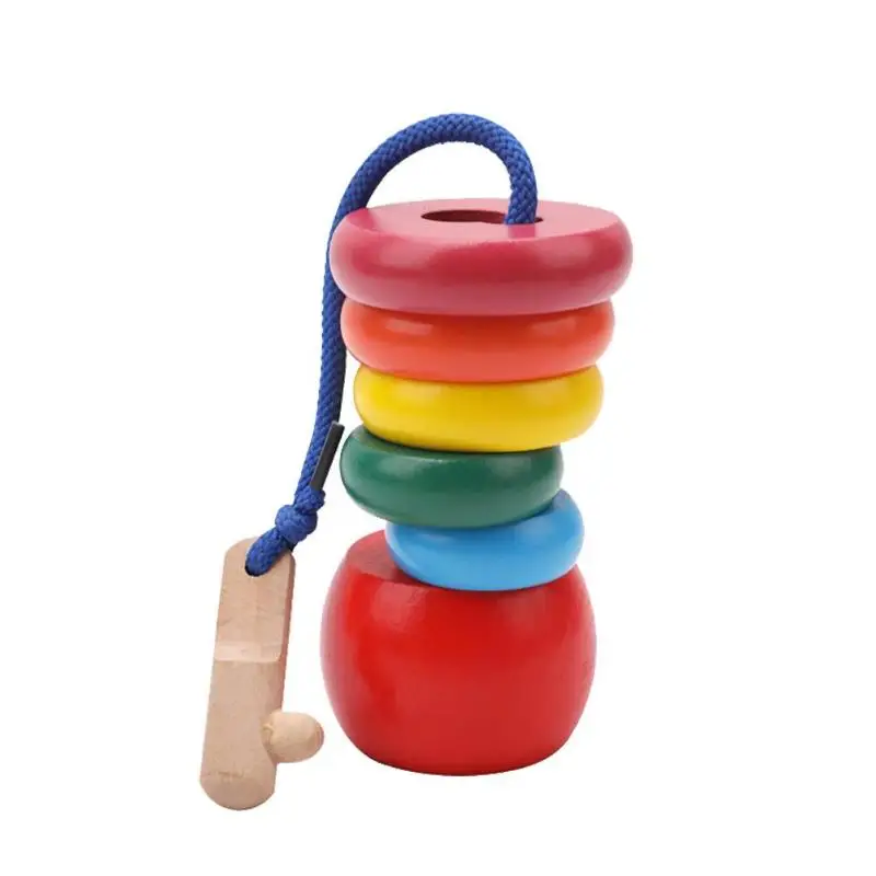 

Kids Wooden Rainbow Stacking Toy Beads toys Assembled Toys for Kids Building Blocks Children Educational New Gifts