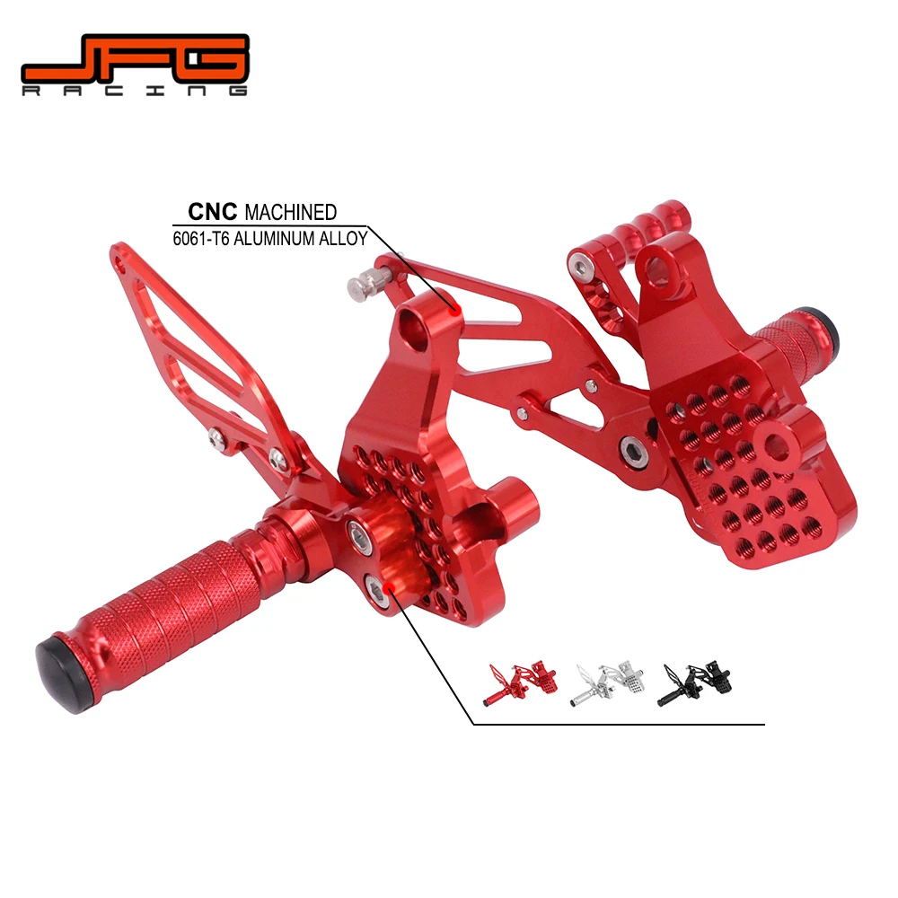 Buy Motorcycle CNC Adjustable Foot Pegs Pedals Rest Rearset Footpegs For DUCATI