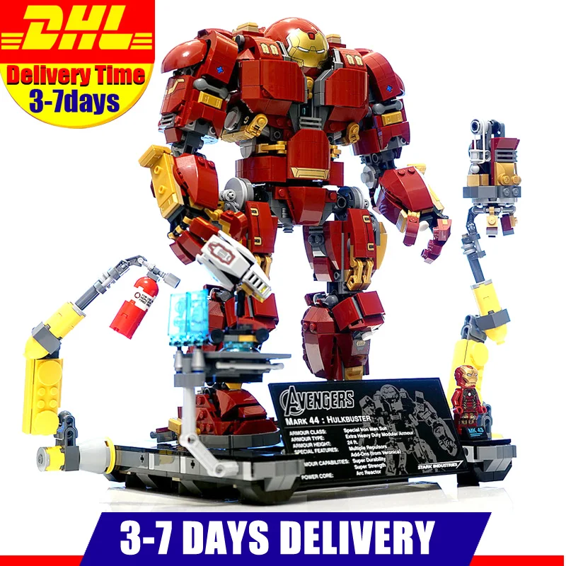 

Avengers Super Heroes Iron man Hulk buster Compatible with Lego Building Blocks Marvel building Brick figure toys for children