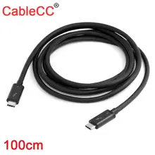 Кабель для ПК и ноутбука Cablecc Thunderbolt 3, USB 3,1, Male to Thunderbolt 3 Male, 40 Гбит/с, 0,3 м, 0,5 м, 1 м, 2 м(China)