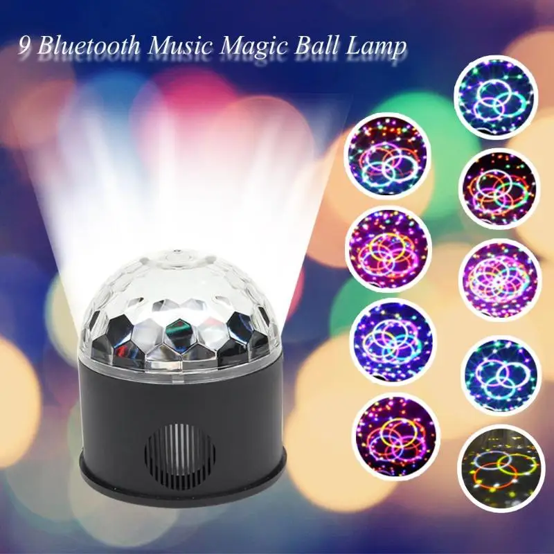 

9 Colors LED Stage Light Bluetooth MP3 Magic Ball Disco DJ Projector Lamp