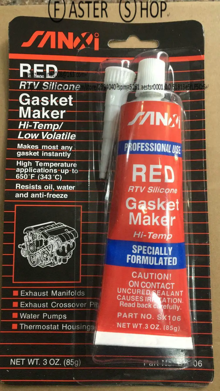 5pcs Professional Use Silicone Gasket Maker Red High Temp Sealant 85g