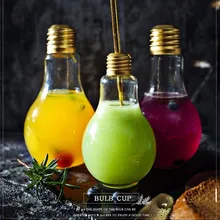 2018 nova lâmpada copo de cocktail para bar vinho encantos vidro bicchieri vetro copos de vino festa portátil verre cocktails bicchiere copo