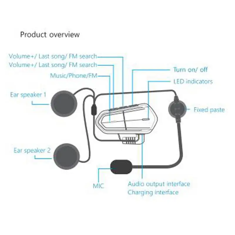 QTB35 мотоцикл Bluetooth4.1 Шлемы гарнитуры Поддержка голос Управление вызова Функция
