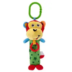 Мультяшная обезьянка детские погремушки игрушки Tinkle ручной Колокольчик плюшевые подвесные игрушки