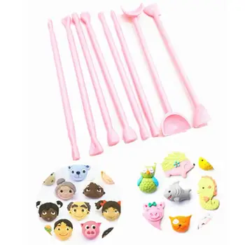 

8PCS Cake Carving Decorating Tools Eye Mold Sugar Craft Plastic Fondant Cutter Kitchen Baking Mold Gadgets Accessories Moulds