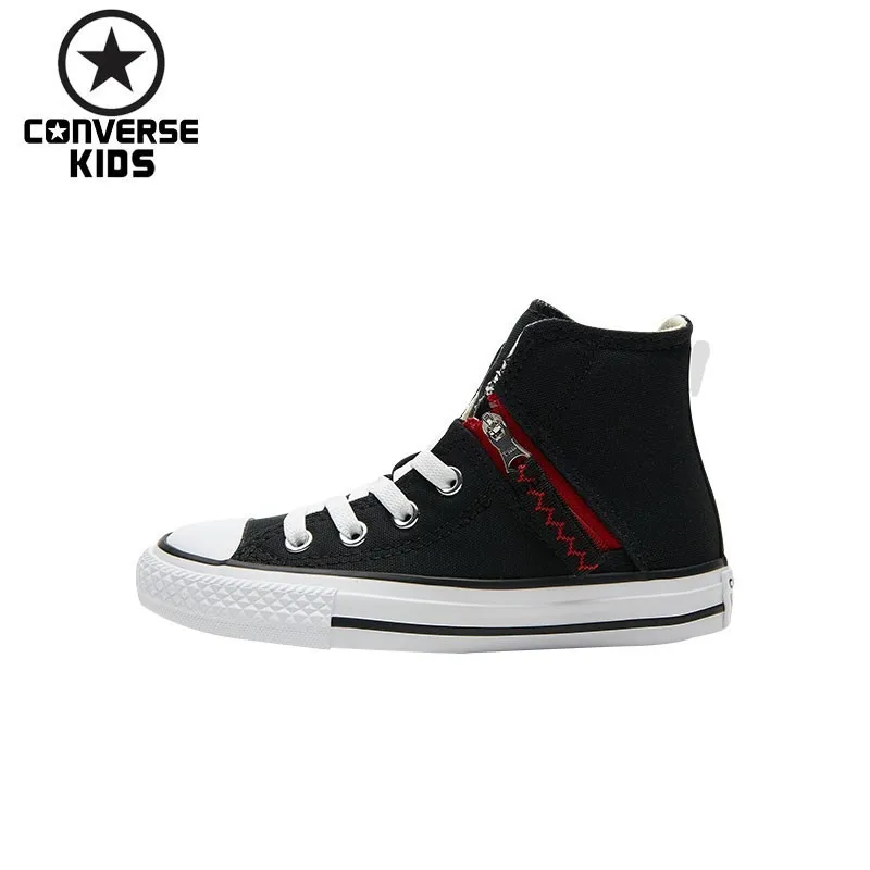 CONVERSE Children's Shoes High Help Canvas Shoes Male Children Casual Breathable Shoes #661846C-R 661847C-R