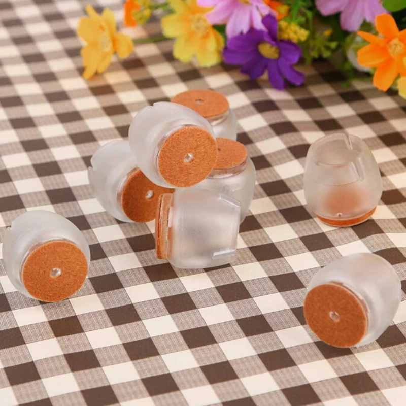 

New Silicone 8pcs/pack Round Chair Leg Caps Rubber Feet Protector Furniture Pads Table Covers Diameter 17-21mm