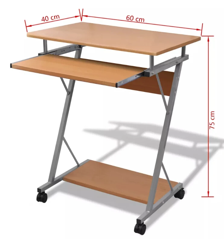 Vidaxl Computer Desk Pull Out Tray Brown Furniture Office Student Table Modern Brown Computer Desk For Laptop Desktop Desk Vidaxl Computer Desk Pull Out Tray Brown Furniture Office Student Table Modern Brown Computer Desk For Laptop Desktop Desk