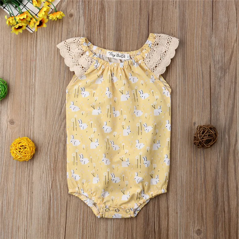 Cute Bodysuits Cotton Casual Baby girl Boy Bodysuit Short Sleeve