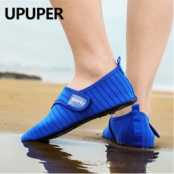 

2019 Summer Beach Water Shoes For Swimming Shoes Men Women Sneaker Plus Size Lycra Elastic Fabric Upstream Aqua Shoes For Sea