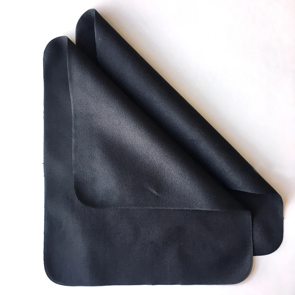 Tanie Kachawoo 175mm X 145mm 100 sztuk akcesoria do okularów czarna ściereczka czyszcząca z mikrofibry zamszowe czyszczenie do okularów dostosuj