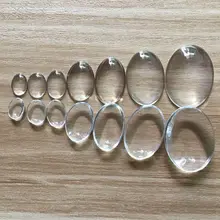 Овальное плоское заднее прозрачное стекло кабошон Кристалл Куполообразное увеличительное для Diy Шарм Подвеска для изготовления ювелирных изделий