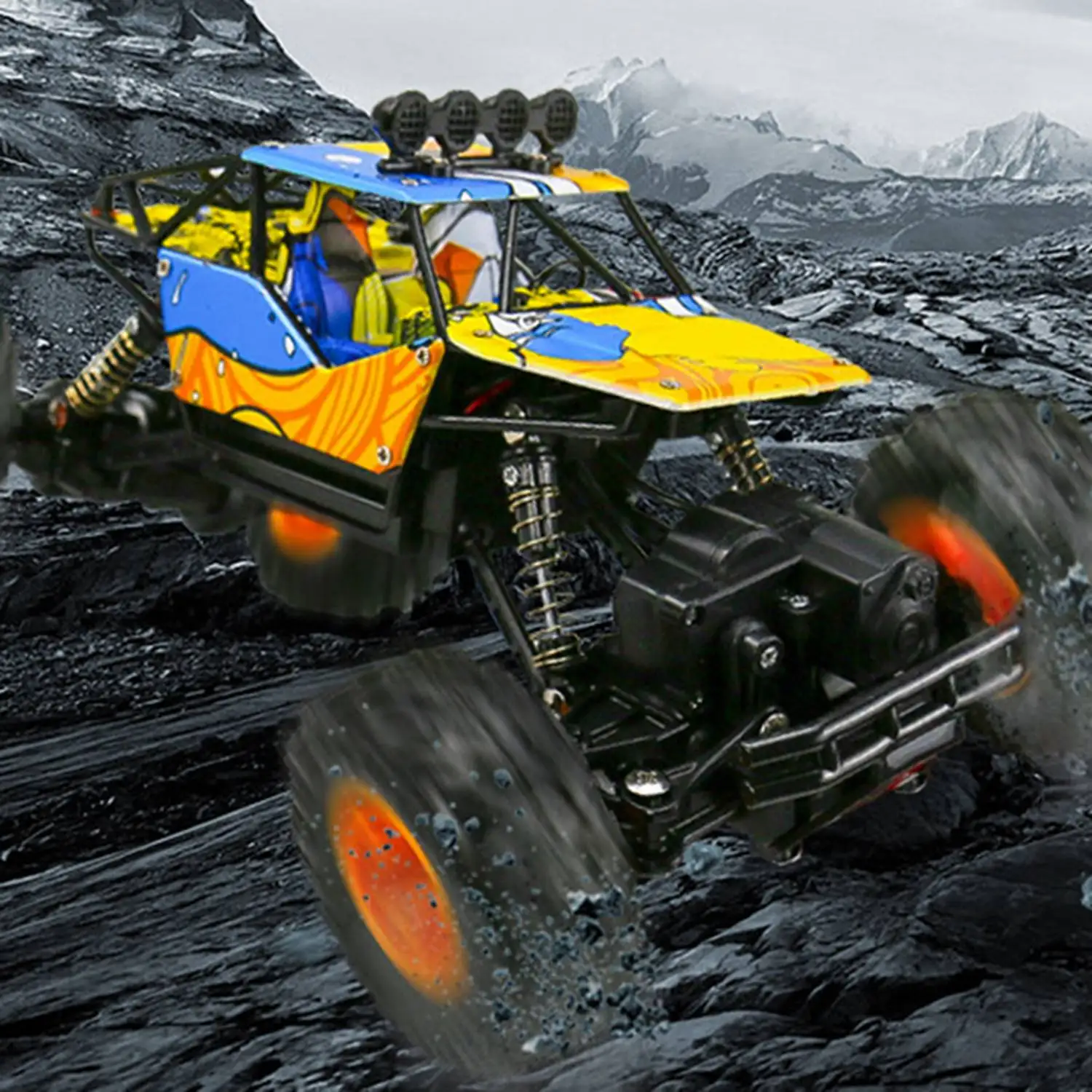 1/16 2,4 Ghz сплав корпус Rock Crawler 4Wd двойные двигатели внедорожный пульт дистанционного управления Rc багги Bigfoot скалолазание автомобиль игрушки