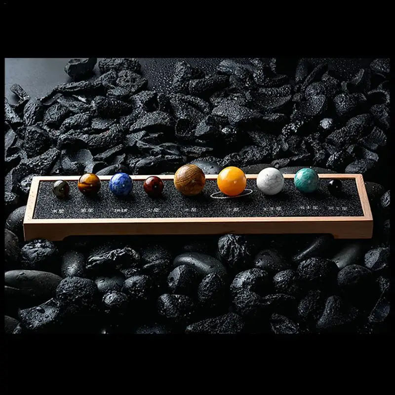 

AUGKUN Original Solar System Nine Great Stars Planetary Stone Cosmic Starry Sky Decoration Universe Stars Handmade Natural Stone