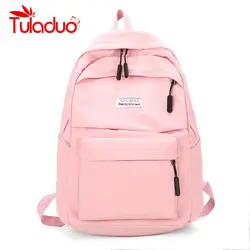 Простой Стиль Повседневное рюкзак Для женщин школьные сумки для девочек-подростков большой Ёмкость путешествия дамы сумка Mochila Mujer