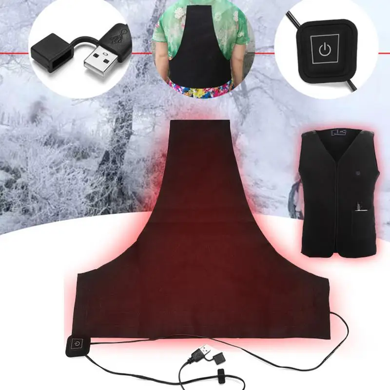 

6/8-in-1 USB Electric Clothes Heating Pad Carbon Fiber Heated Clothes Pad With Adjustable Third Gear Mat Sheet Heater