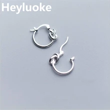 Топ Мода Limited 925 пробы классические узлы закручивающаяся задняя часть серьги гвоздики для женщин Малый Ювелирные украшения Brincos