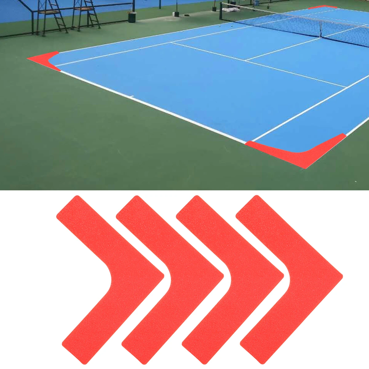 

6pcs/set Marker Right Angles Tennis Football Soccer Rugby Right Angles Sports Equipment for Fitness Training (Red)