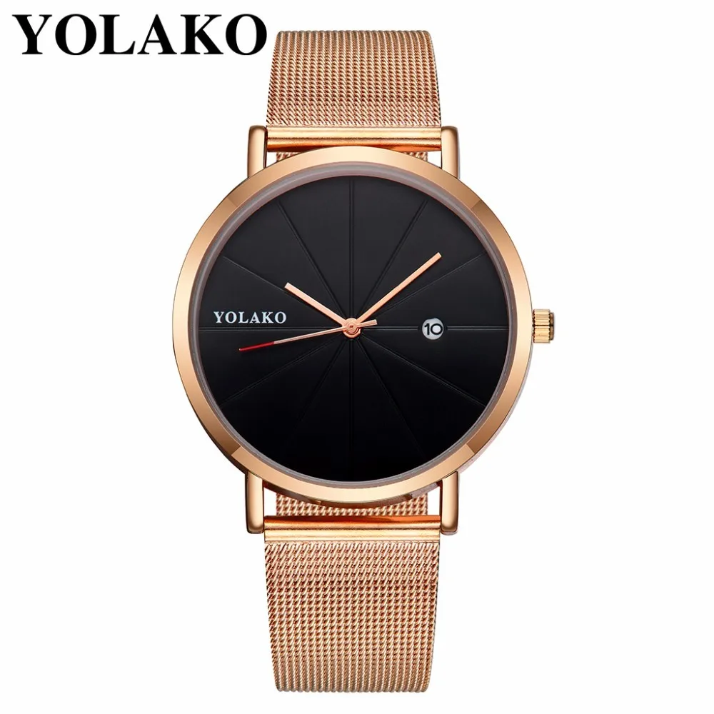 

Hot Fashion Women Stainless Steel Watch With Calendar Luxury Ladies YOLAKO Brand Analog Quartz Watch Relogio Feminino