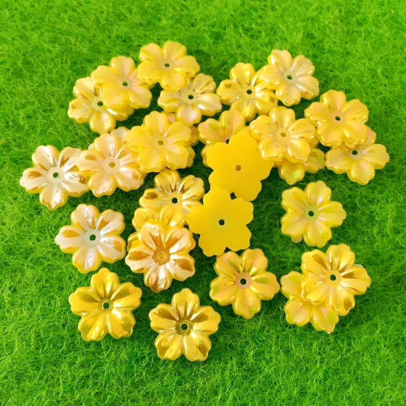 

80pcs12 mm Flat-back plated AB flower wedding decoration accessories A092