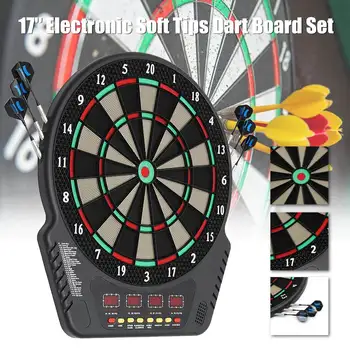 

Home Toys Electronic Darts Board Set LED Scoring Display with 6 Tip Darts Shot Glass Alcohol Drink Game Roulette Target Darts
