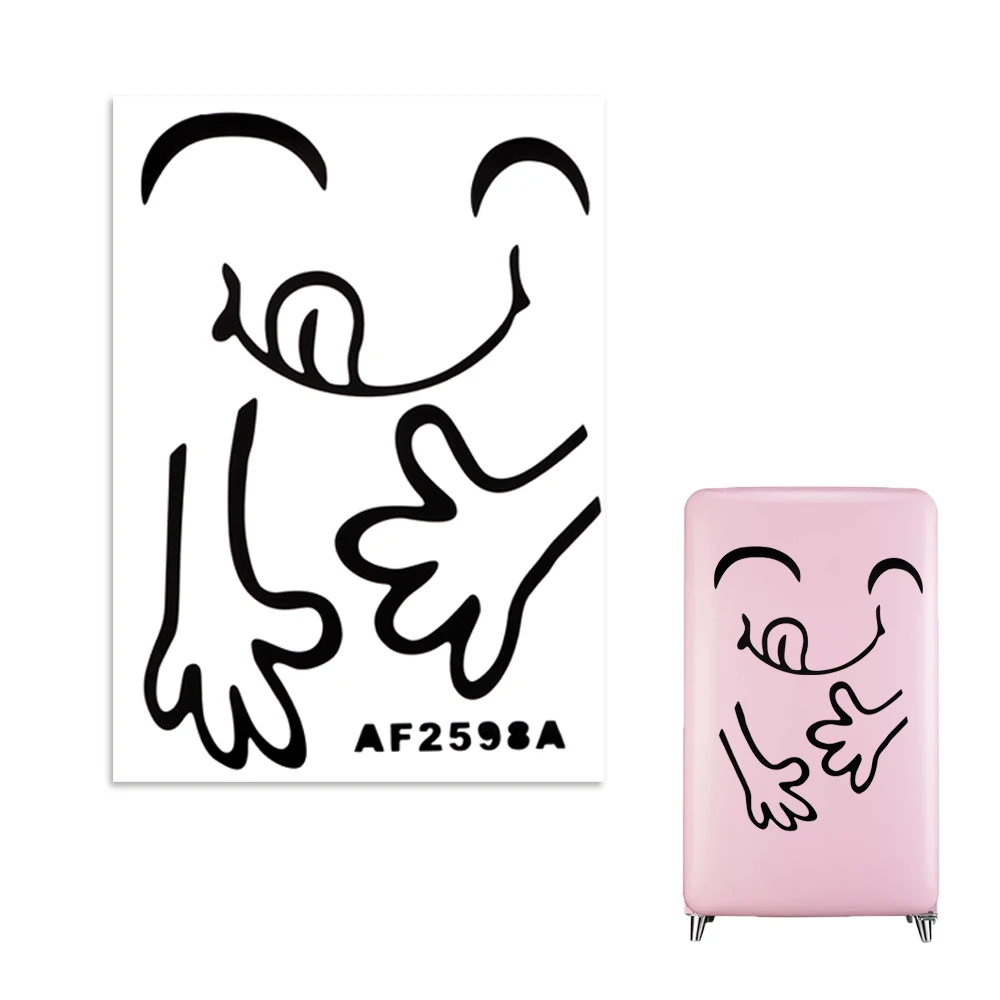 Cute Fridge Sticker Decoration Stickers Home Decors Vinyl Stickers For Kitchen Fridge Wall Wall Stickers Happy Delicious Face