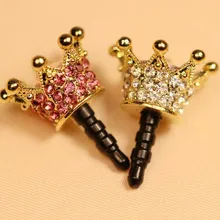 3 шт./лот спутниковые Маленькие Короны дизайн 3.5mmAnti-dust Наушники отверстие пылезащитный штекер Универсальный мобильный телефон наушники пылезащитный штекер