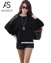 Femmes mode coréenne vêtements manches chauve,souris lâche dentelle épissage hauts o,cou 2019 nouveau Style coréen Kpop T,shirt .
