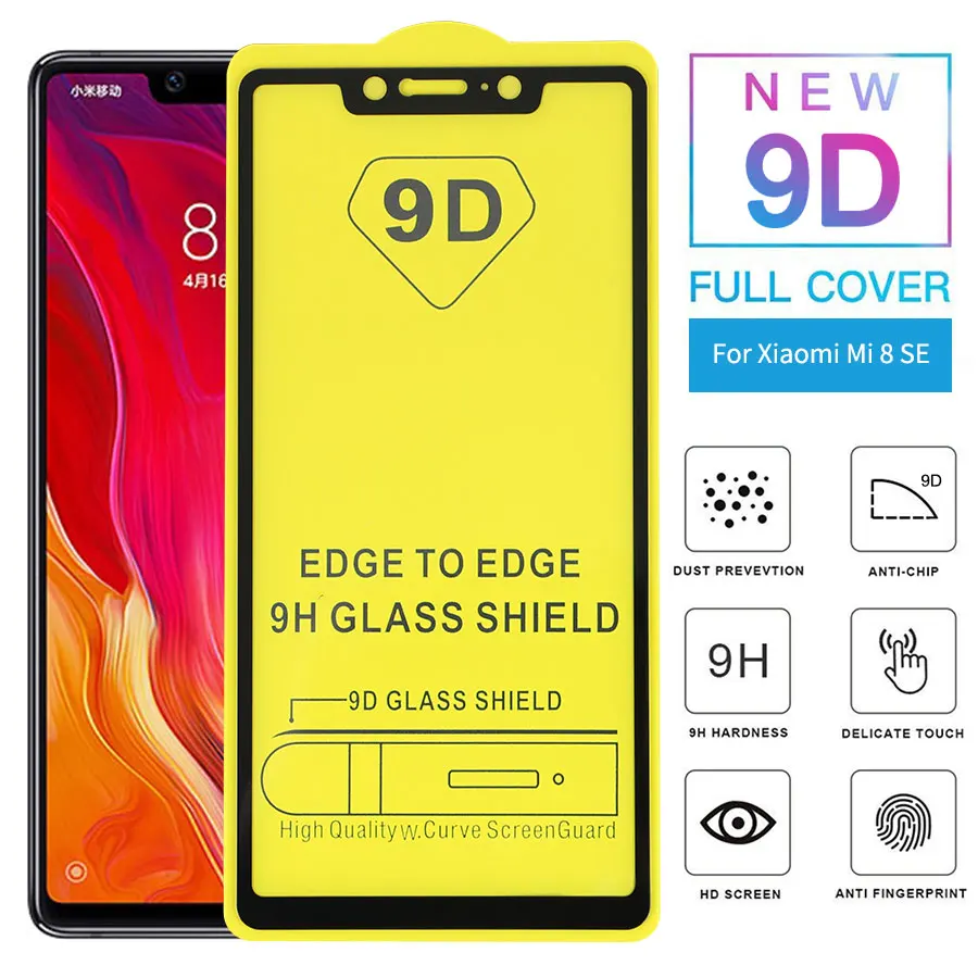 KLOVRRD 9D полный клей покрытие закаленное стекло для Xiao mi 8 Pro Lite Explorer экран протектор