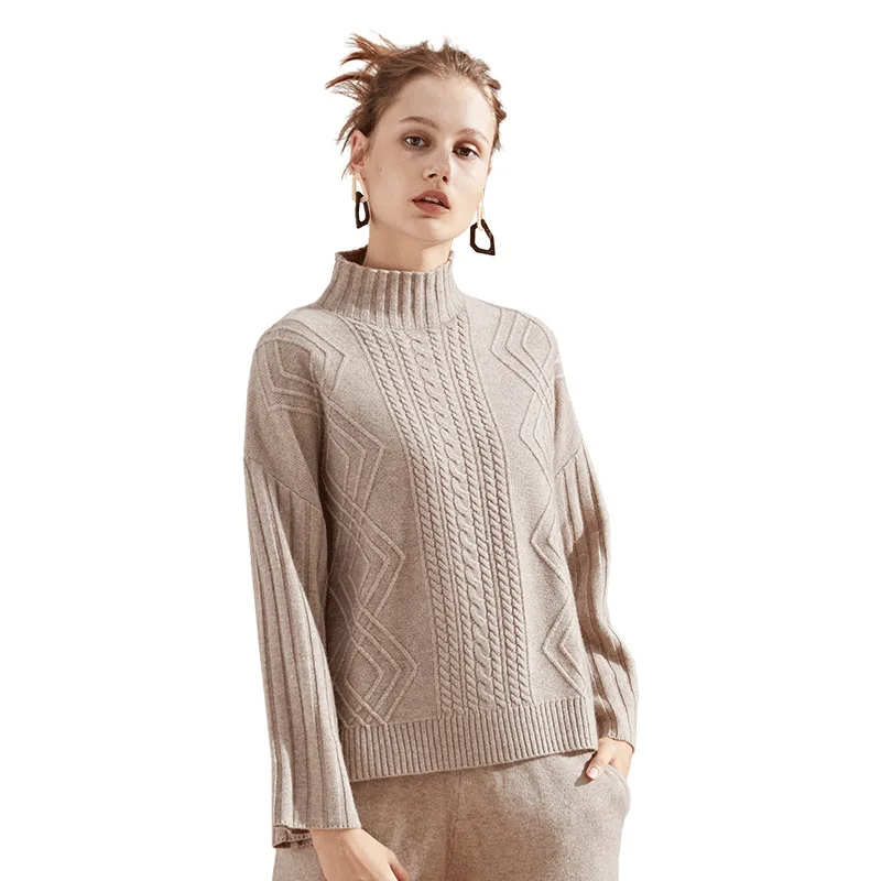 New knitting sweater 2018 autumn and winter Euramerica turtleneck twist striped cashmere sweater women winter 3125 New knitting sweater 2018 autumn and winter Euramerica turtleneck twist striped cashmere sweater women winter 3125