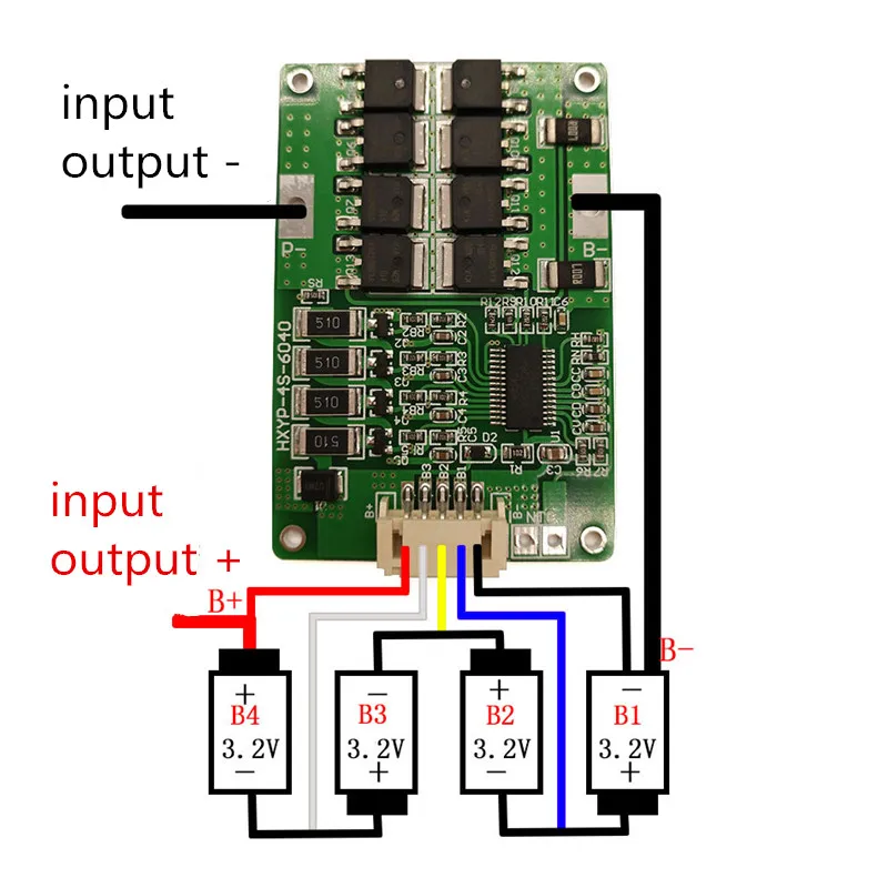 4S bms 20a 14,8 V LifePo4 Защитная плата с Banlance 3,2 v lifepo4 батарея pcm pcba