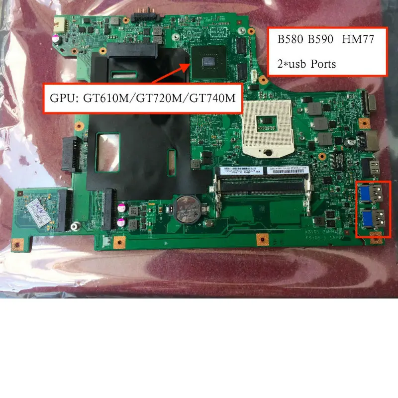 

Free Shipping Tested For Lenovo B590 b580 Notebook motherboard with GT720M 1GB GPU