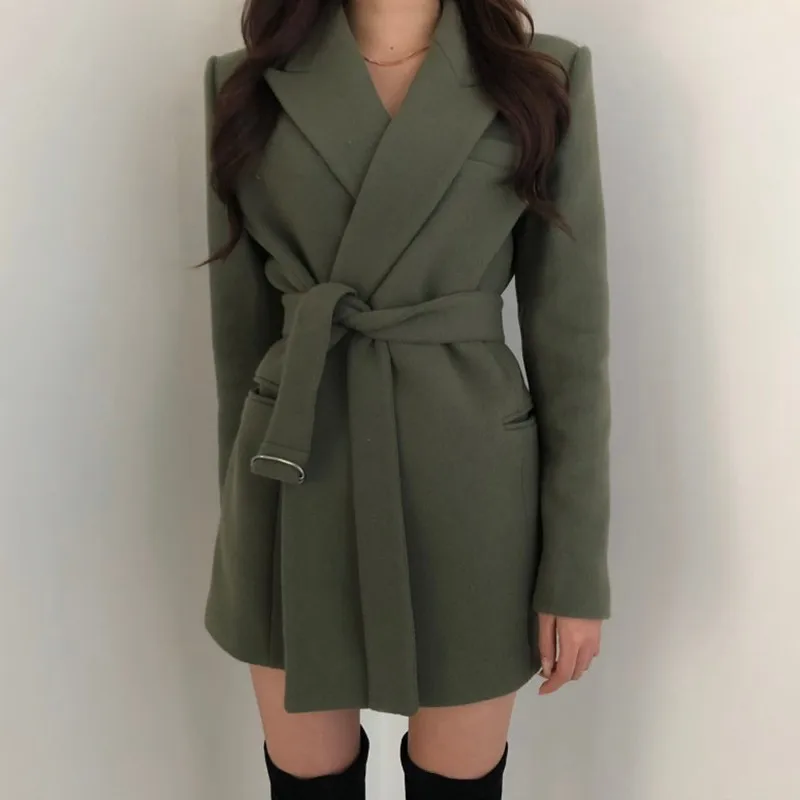 TWOTWINSTYLE 2019 демисезонный Шерсть Женская костюм с длинным рукавом кружево до плюс