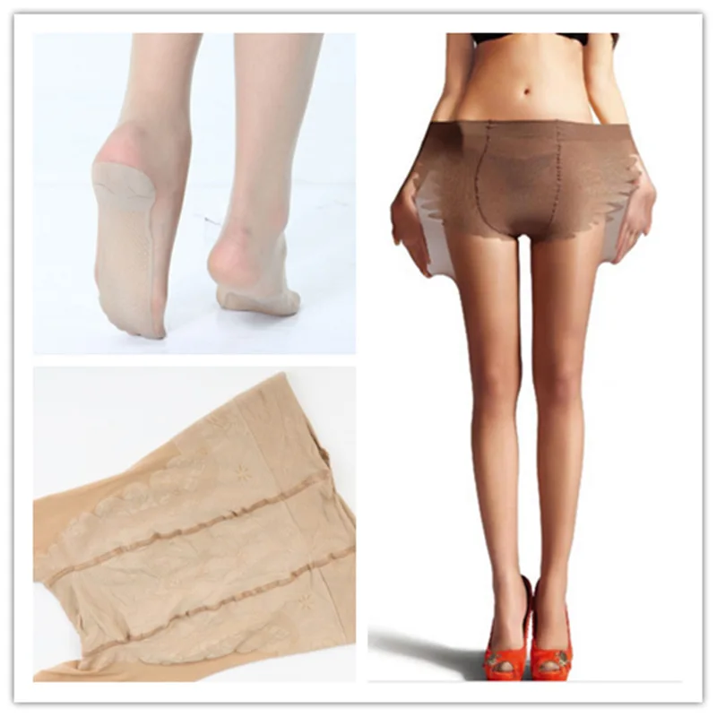

Velvet Pantyhose Bikini Sheer Tights high waist extra-thin sexy Ultra Stretch Textured Foot Women'S Stockings