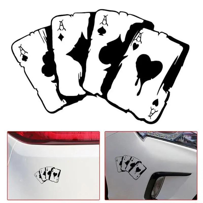 

Car Sticker Reflective Auto Bumper Window Motorcycle Decal Exterior Accessories Poker Graphic Car Stickers Wholesale
