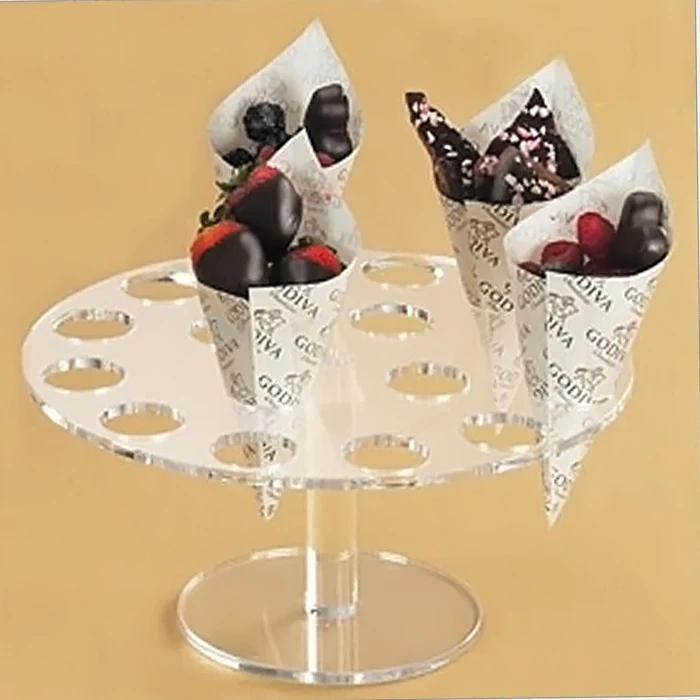 Behogar 16-Hole мороженое Конфета акриловый держатель кекс держатели конусов подставки для Свадьбы Дети День рождения витрина для общепита