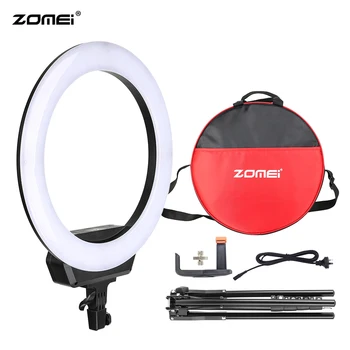 

ZOMEI 16" LED Selfie Ring Light Camera Lamp 38W 320pcs Bulbs 3200-5600K with Tripod Stand Cellphone Holder Kit for iPhone X