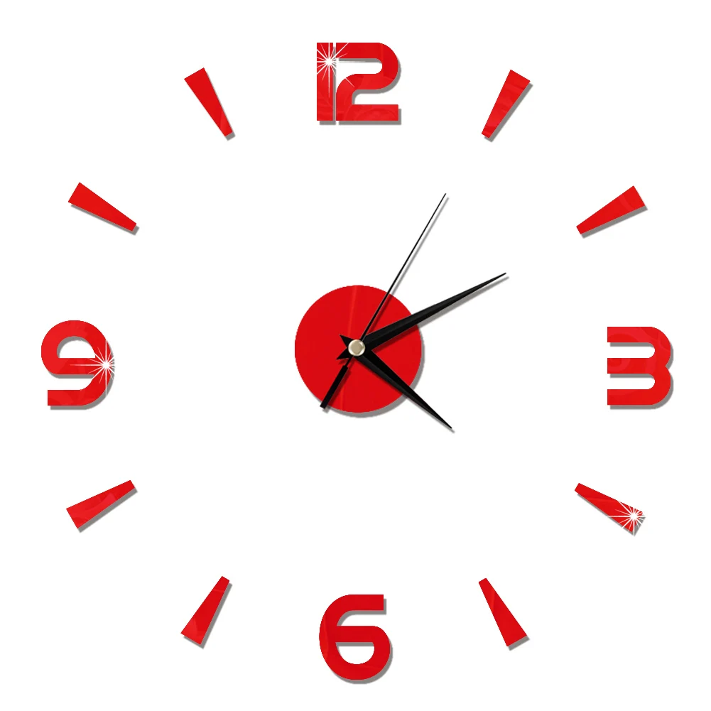 

Wall Clock Sticker 3D Clock Quartz Watch Wall Clock Modern Design Large Decorative Clocks Europe Acrylic Stickers Living Room