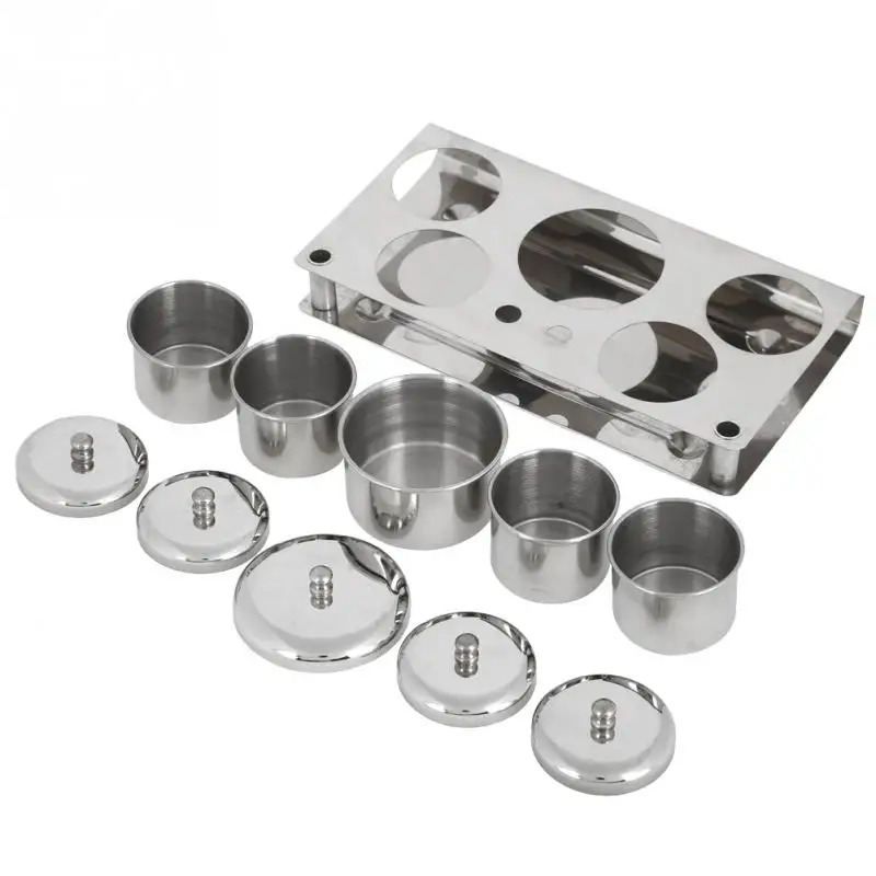 

Nail Art Mini Powder & Liquid Set Cans Stainless Steel Storage Box Compact Manicure Tools UV Disinfection Sterilizer Box
