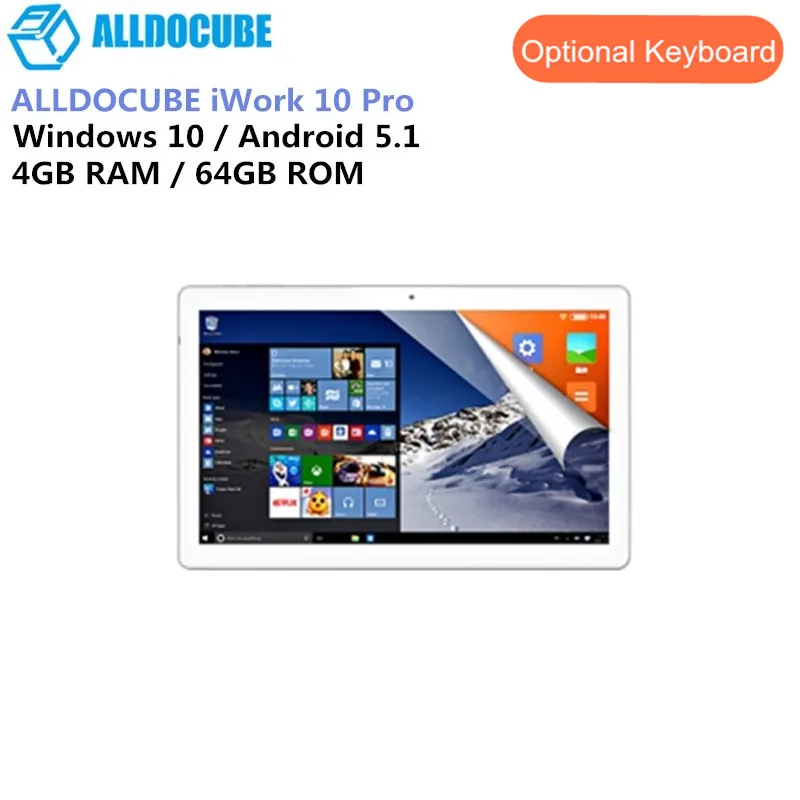 ALLDOCUBE iWork 10 Pro Tablets 2 Inch 1 Tablet PC Intel Atom X5-Z8350 4GB 64GB 1920*1200 IPS 10.1 Inch Windows10 + Android 5.1