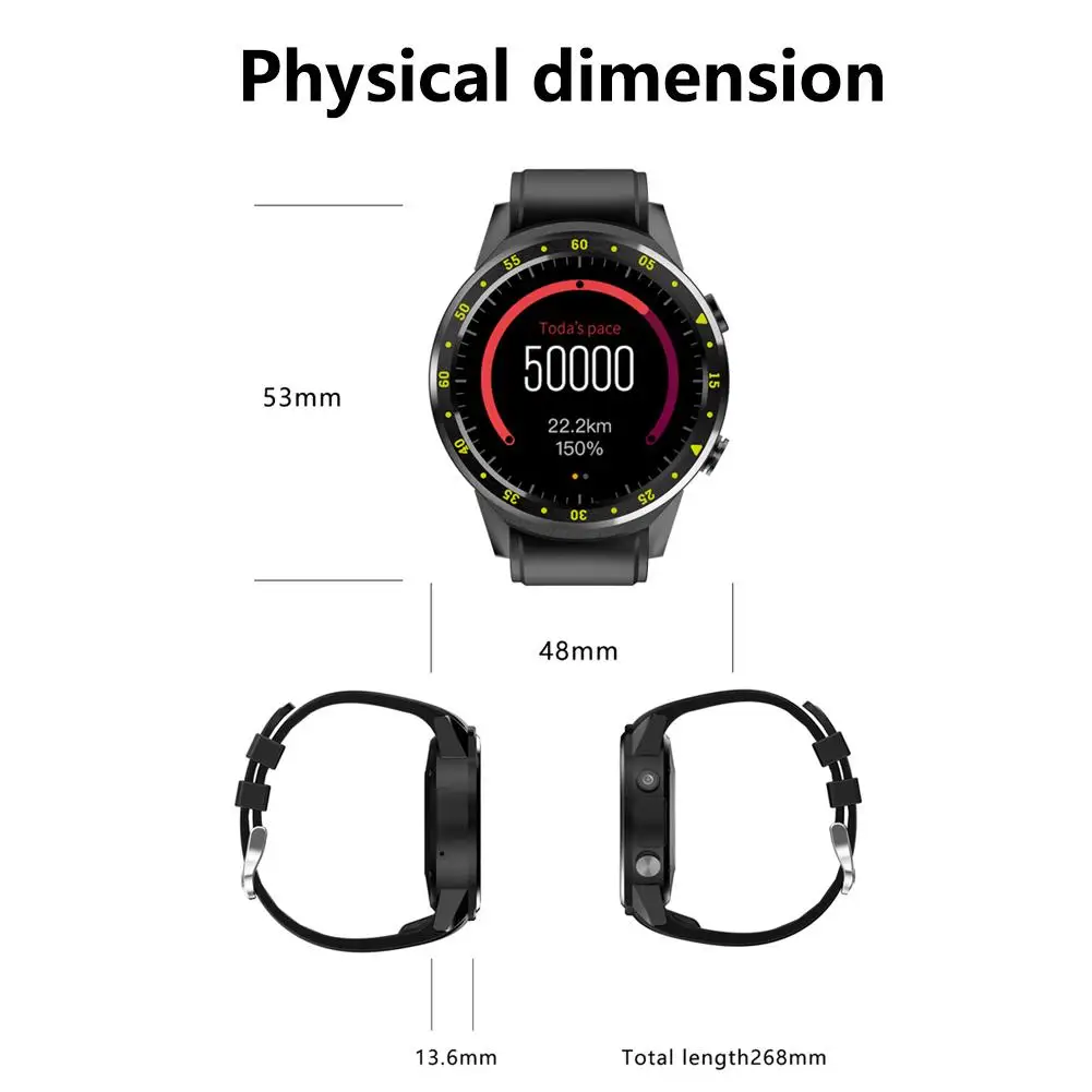 F1 1,3 Смарт-часы Bluetooth 4,0 ips сенсорный экран Смарт-браслет gps спортивные умные часы монитор сердечного ритма Поддержка FM TF карта